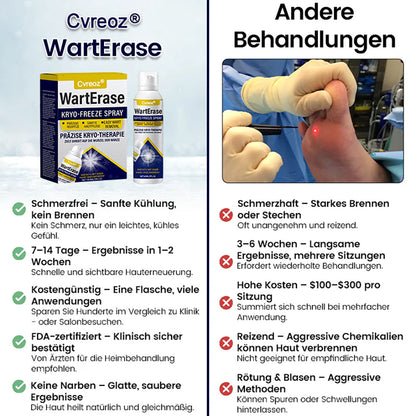 ❄️ Cvreoz® WartErase Cryo-Freeze Spray — Schnelle Entfernung von Warzen & Hautanhängseln💥