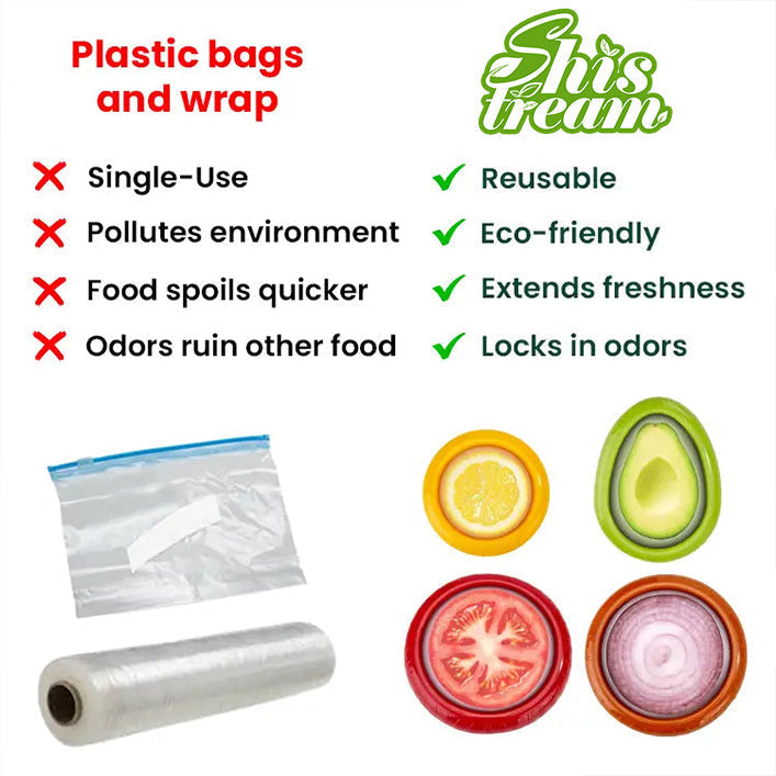 Silikon-Stretch-Pods 🍅🥑 Halten Sie Ihr Obst und Gemüse mit diesen Stretch-Pods frisch! (Angebot)