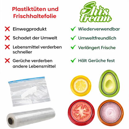 Silikon-Stretch-Pods🍅🥑 Halten Sie Ihr Obst und Gemüse mit diesen Stretch-Pods frisch!