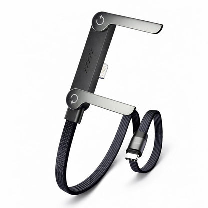🥇KUBOZN® 2-in-1 Unsichtbares Ladekabel mit Halterung – 240-W-Schnellladekabel mit integrierter Handyhalterung (Angebot)